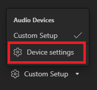 Click Device settings
