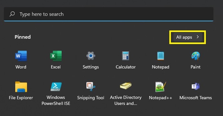 If you are on Windows 11, Go to the start menu, go to “all apps”