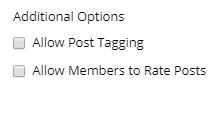 Additional Options: Enable students to tag or rate posts within the forum.