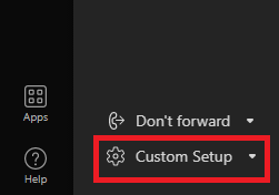 Click the Custom Setup button