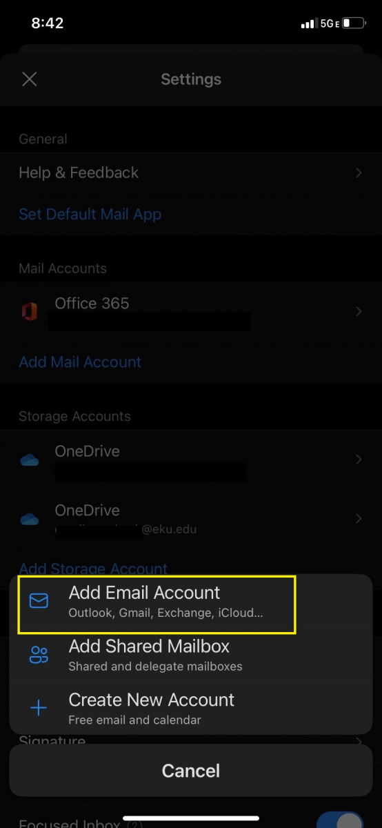 Skip adding additional accounts if prompted.