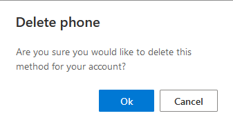 Confirm the delete by selecting OK
