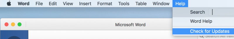 update microsoft word mac
